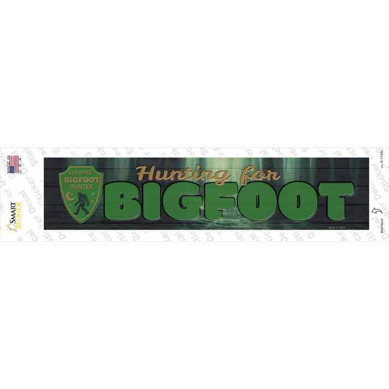 Hunting For Bigfoot Novelty Narrow Sticker Decal