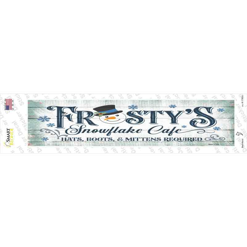 Frostys Snowflake Cafe Novelty Narrow Sticker Decal