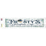 Frostys Snowflake Cafe Novelty Narrow Sticker Decal