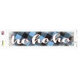 Ho Ho Ho Blue Novelty Narrow Sticker Decal