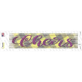 Cheers Yellow Novelty Narrow Sticker Decal