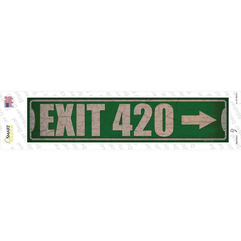 Exit 420 Right Novelty Narrow Sticker Decal