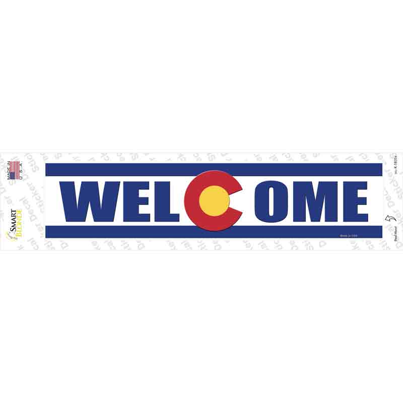 Welcome Colorado Novelty Narrow Sticker Decal