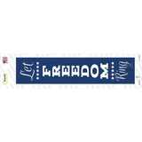 Let Freedom Ring Blue Novelty Narrow Sticker Decal