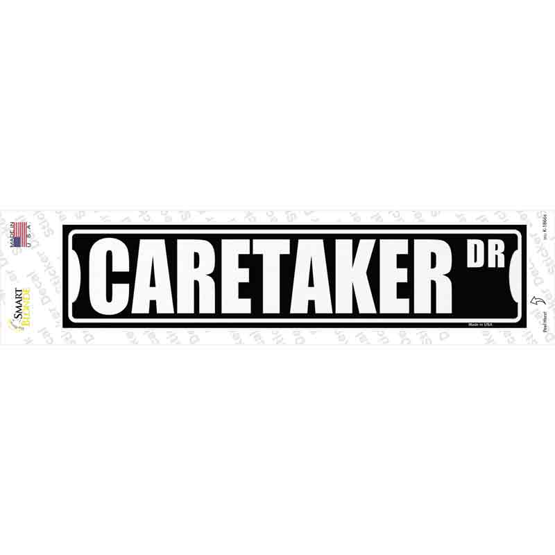 Caretaker Dr Novelty Narrow Sticker Decal
