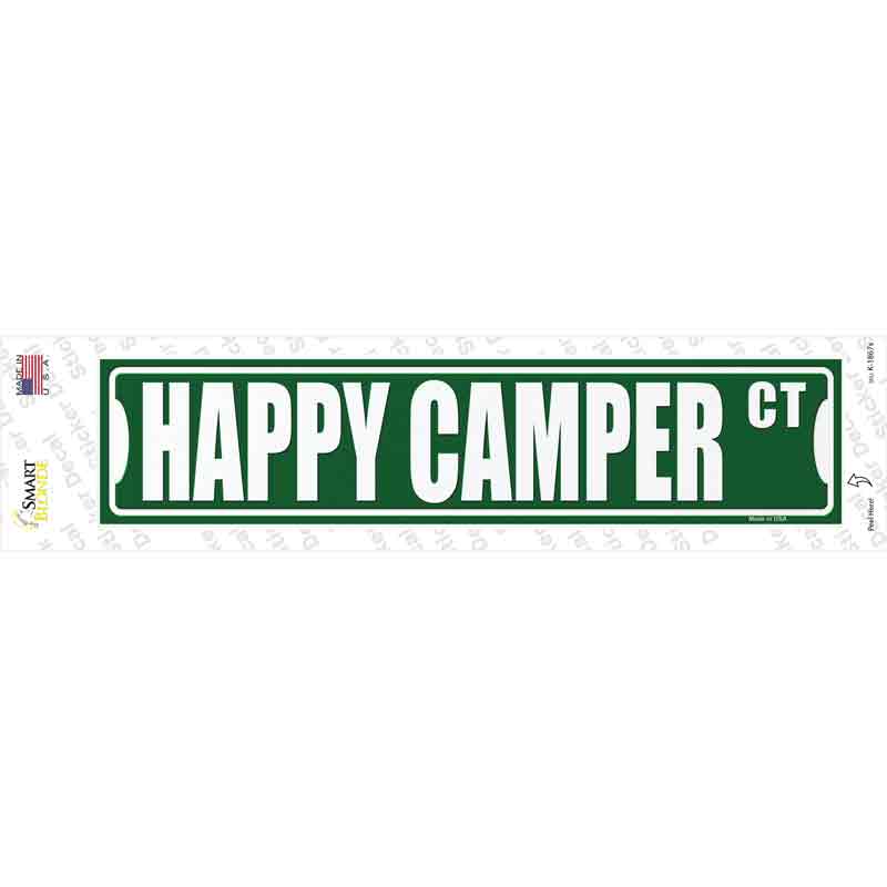 Happy Camper Ct Novelty Narrow Sticker Decal