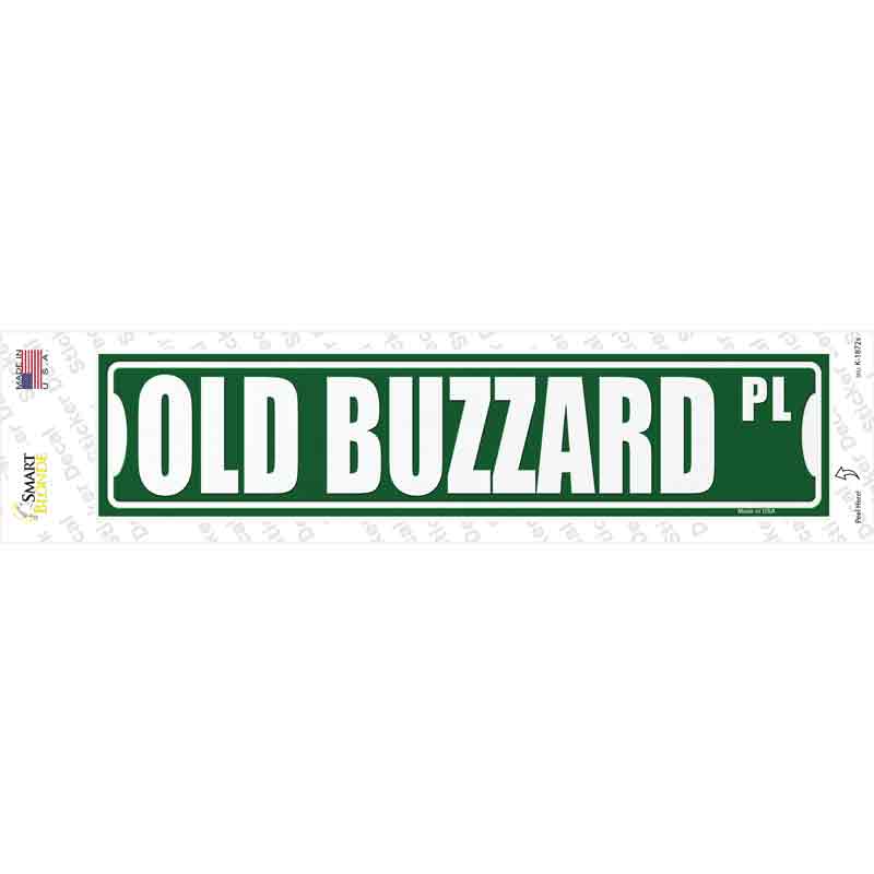 Old Buzzard Pl Novelty Narrow Sticker Decal