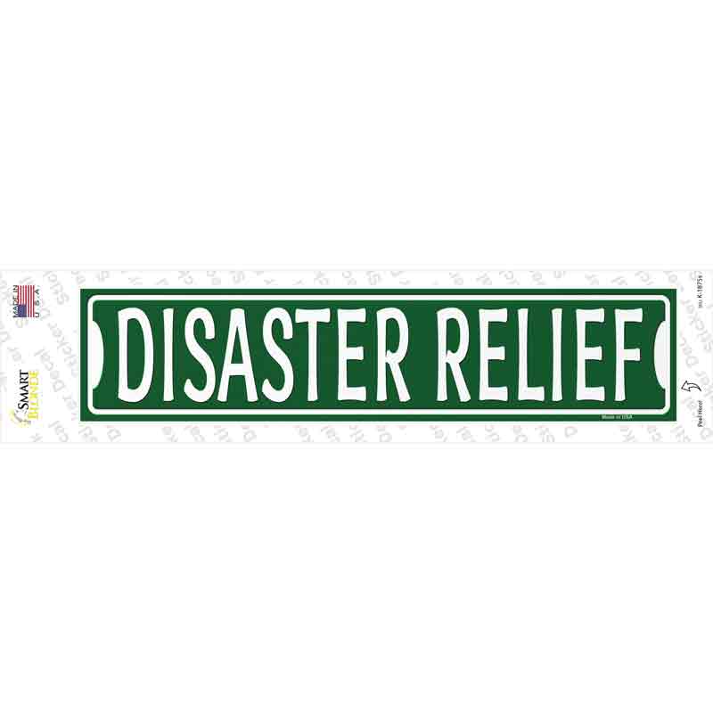 Disaster Relief Novelty Narrow Sticker Decal