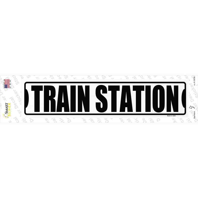 Train Station Novelty Narrow Sticker Decal