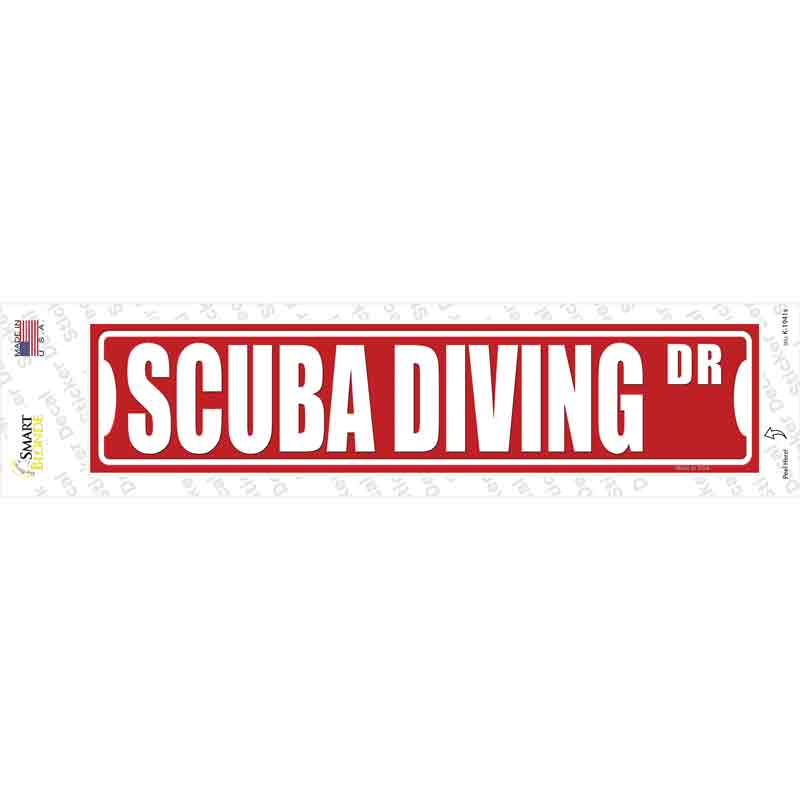 Scuba Driving Dr Novelty Narrow Sticker Decal