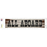 All Aboard Wooden Novelty Narrow Sticker Decal