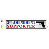 2nd Amendment Supporter Pistol Novelty Narrow Sticker Decal