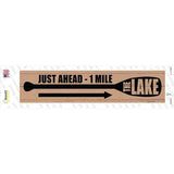 Lake Ahead Paddle 1 Mile Novelty Narrow Sticker Decal