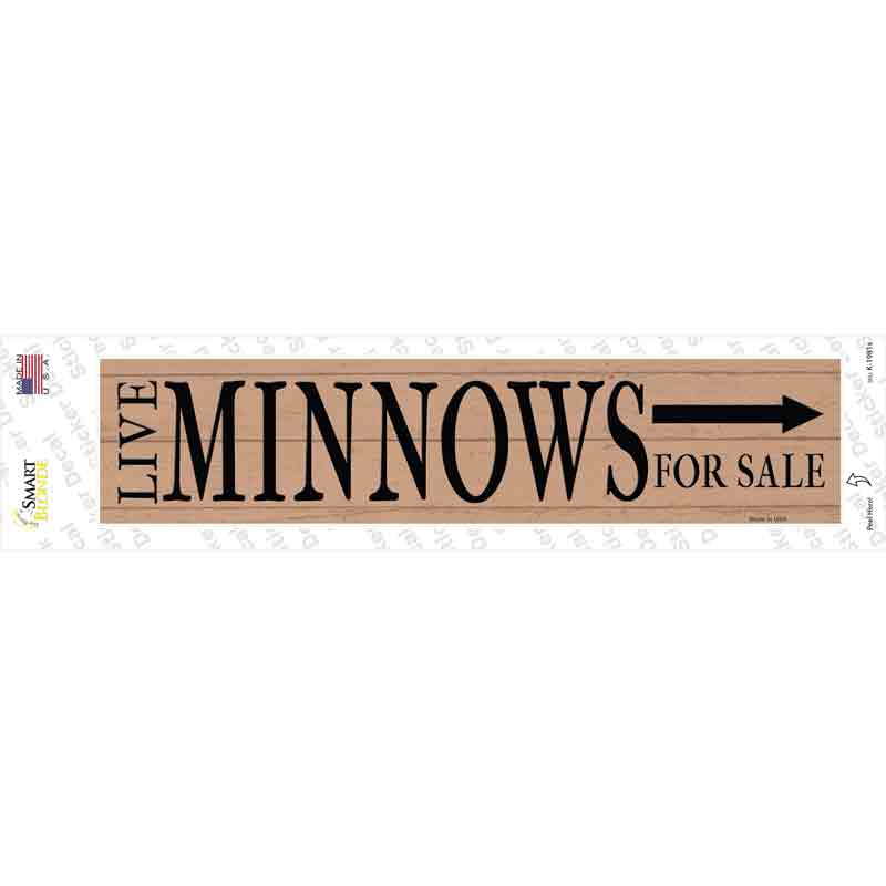 Live Minnows For Sale Right Novelty Narrow Sticker Decal