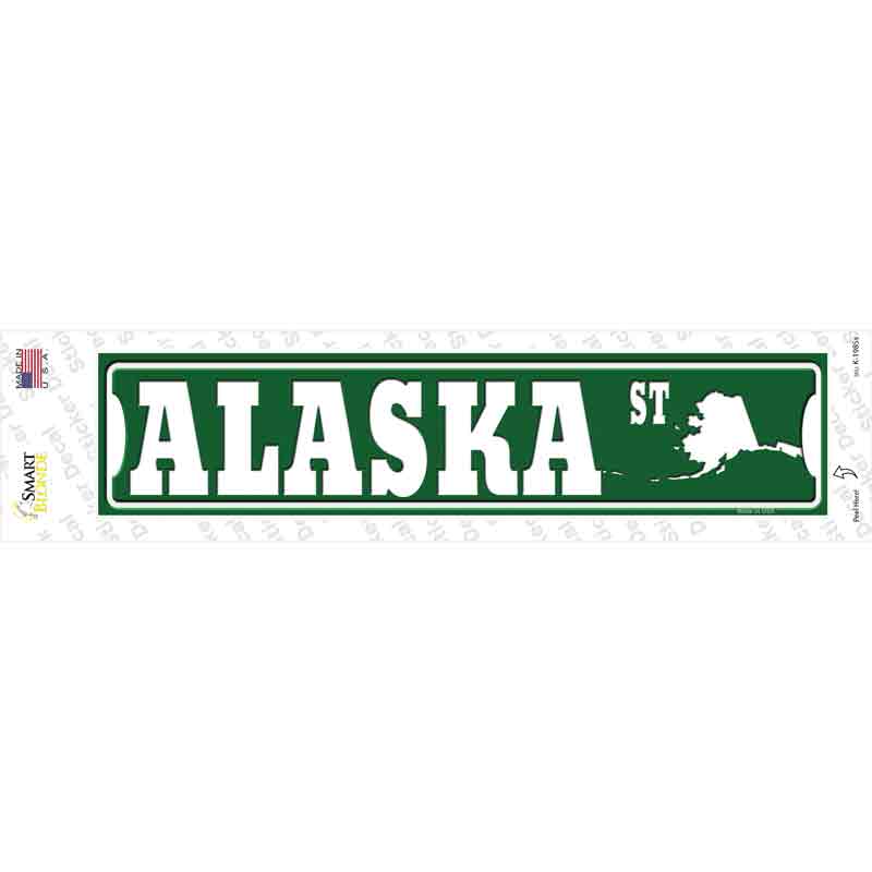 Alaska St Silhouette Novelty Narrow Sticker Decal