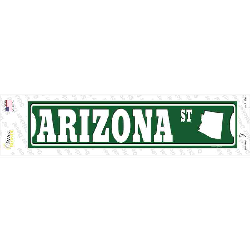 Arizona St Silhouette Novelty Narrow Sticker Decal