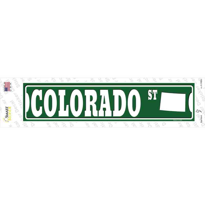 Colorado St Silhouette Novelty Narrow Sticker Decal