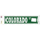 Colorado St Silhouette Novelty Narrow Sticker Decal