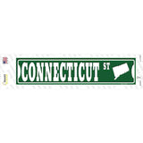 Connecticut St Silhouette Novelty Narrow Sticker Decal