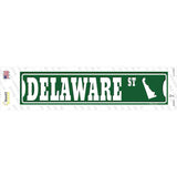 Delaware St Silhouette Novelty Narrow Sticker Decal
