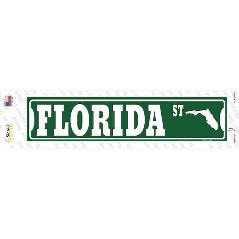 Florida St Silhouette Novelty Narrow Sticker Decal