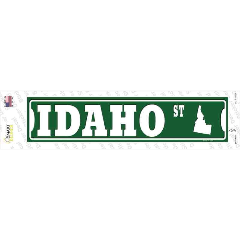 Idaho St Silhouette Novelty Narrow Sticker Decal