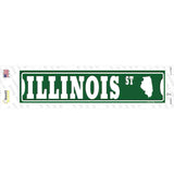 Illinois St Silhouette Novelty Narrow Sticker Decal