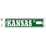 Kansas St Silhouette Novelty Narrow Sticker Decal