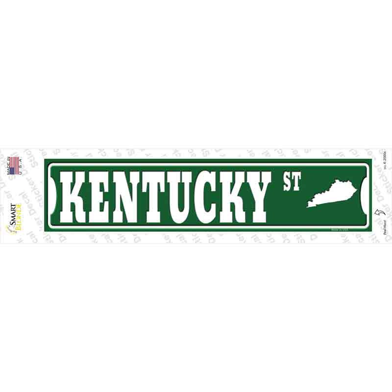 Kentucky St Silhouette Novelty Narrow Sticker Decal