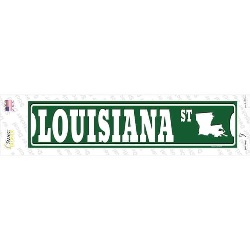 Louisiana St Silhouette Novelty Narrow Sticker Decal