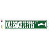 Massachusetts St Silhouette Novelty Narrow Sticker Decal
