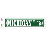 Michigan St Silhouette Novelty Narrow Sticker Decal