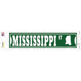 Mississippi St Silhouette Novelty Narrow Sticker Decal