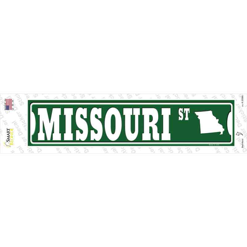 Missouri St Silhouette Novelty Narrow Sticker Decal