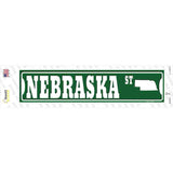Nebraska St Silhouette Novelty Narrow Sticker Decal