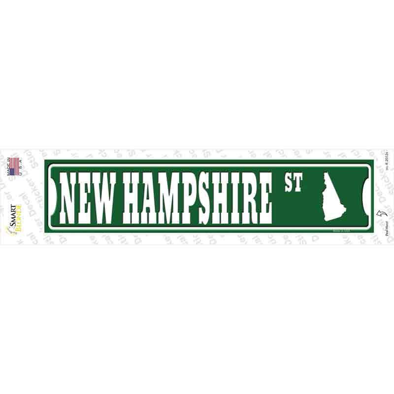New Hampshire St Silhouette Novelty Narrow Sticker Decal