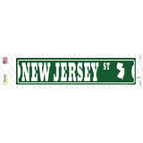 New Jersey St Silhouette Novelty Narrow Sticker Decal