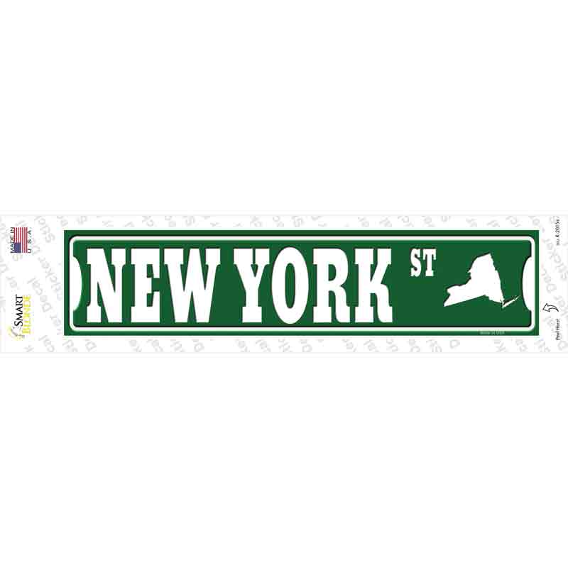 New York St Silhouette Novelty Narrow Sticker Decal