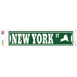 New York St Silhouette Novelty Narrow Sticker Decal