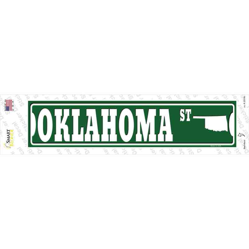 Oklahoma St Silhouette Novelty Narrow Sticker Decal