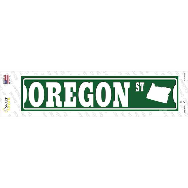 Oregon St Silhouette Novelty Narrow Sticker Decal