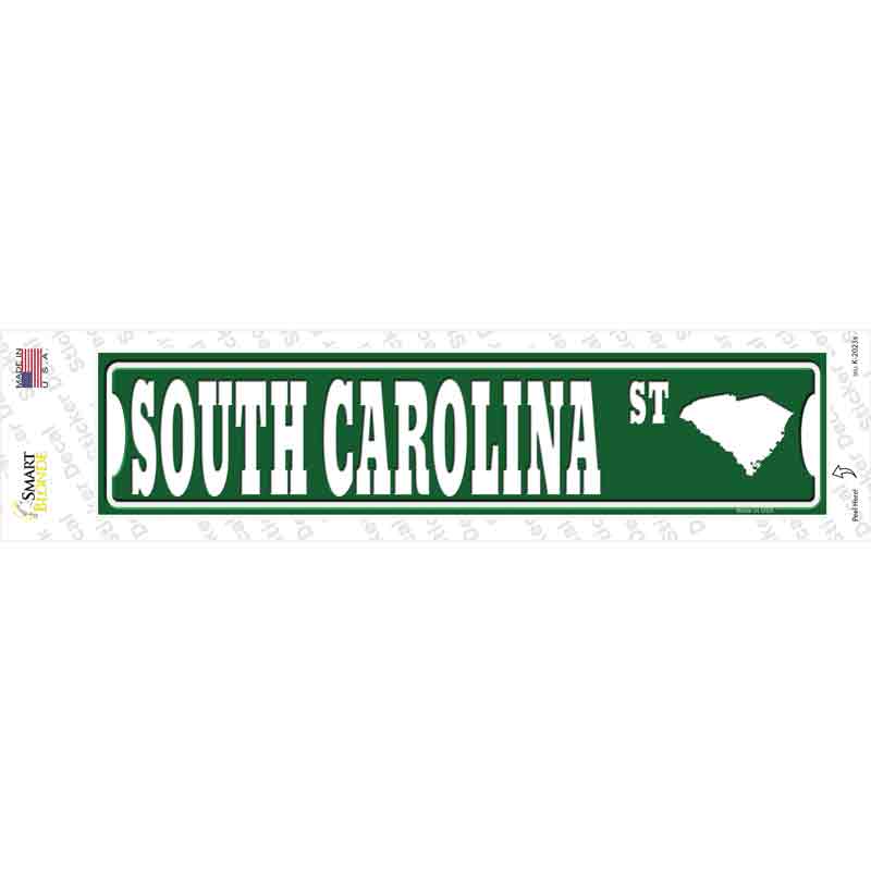 South Carolina St Silhouette Novelty Narrow Sticker Decal