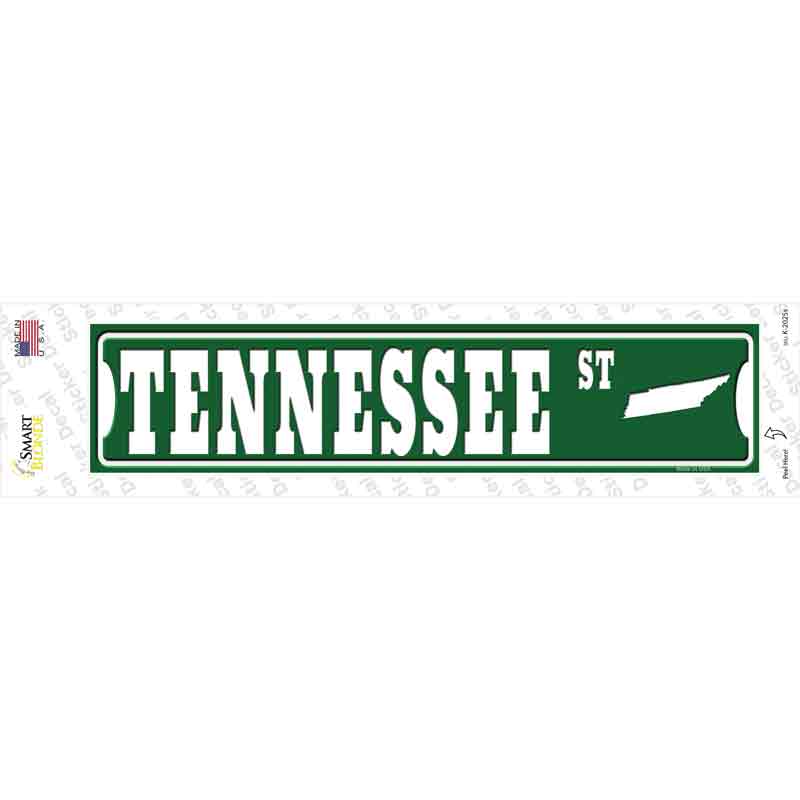 Tennessee St Silhouette Novelty Narrow Sticker Decal