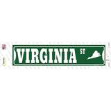 Virginia St Silhouette Novelty Narrow Sticker Decal