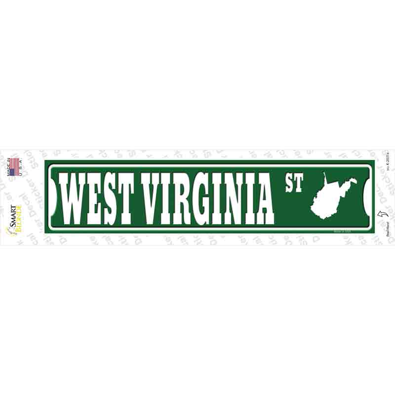 West Virginia St Silhouette Novelty Narrow Sticker Decal