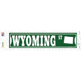 Wyoming St Silhouette Novelty Narrow Sticker Decal