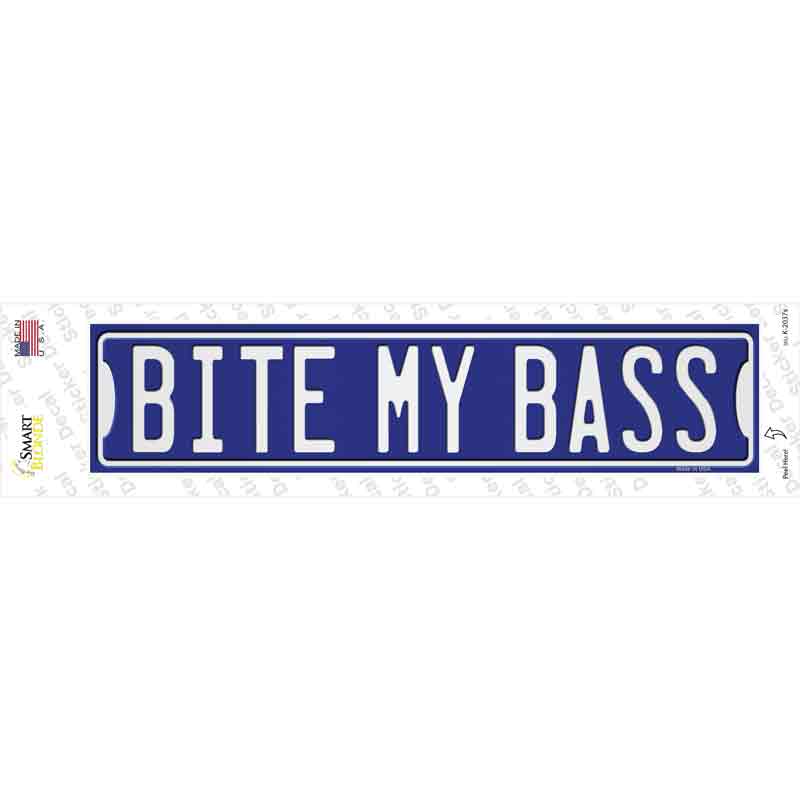 Bite My Bass Novelty Narrow Sticker Decal K-2037