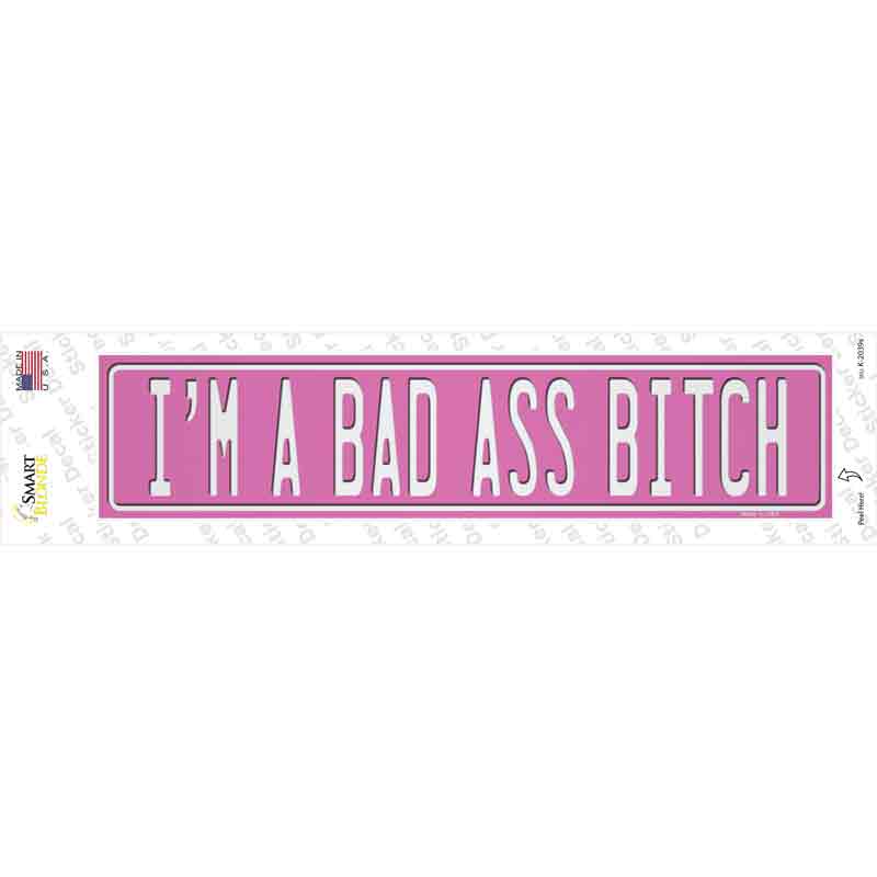 Bad Ass Bitch Novelty Narrow Sticker Decal K-2039