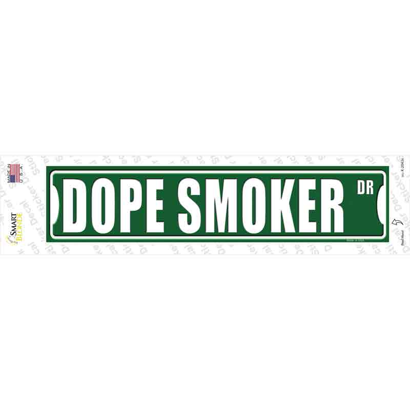 Dope Smoker Drive Novelty Narrow Sticker Decal