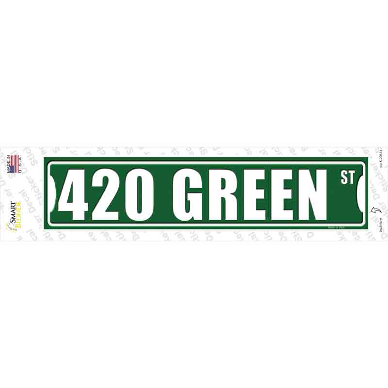 420 Green Street Novelty Narrow Sticker Decal